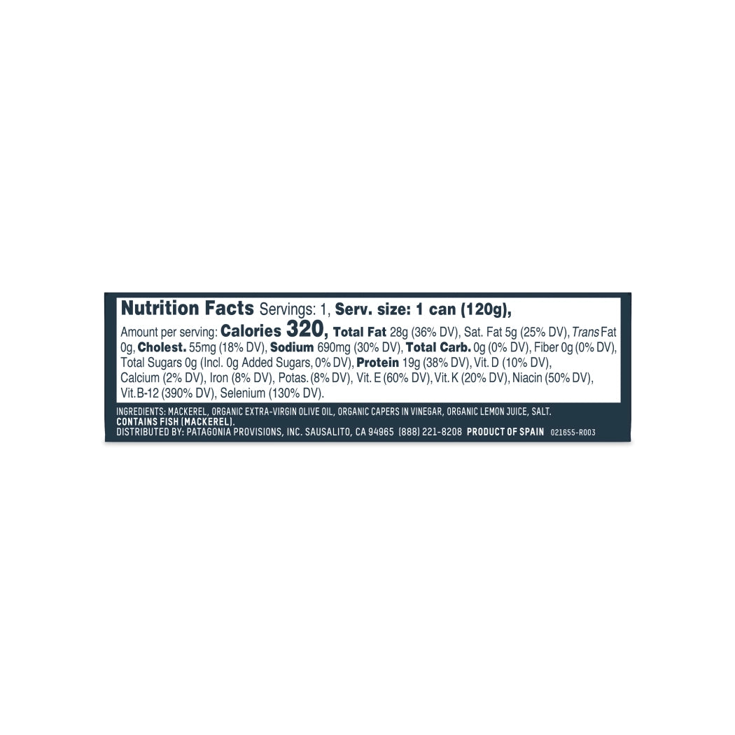 Patagonia Provisions Lemon Caper Mackerel